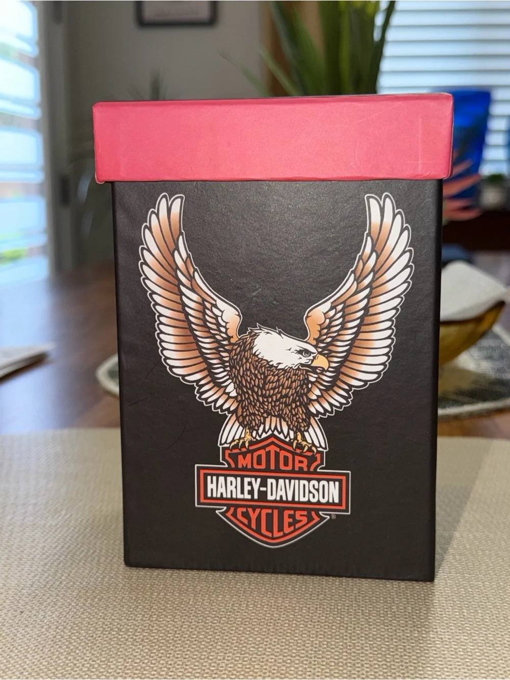 Harley-Davidson Tall Ceramic Mug with Lid and Decorative Box- NWT